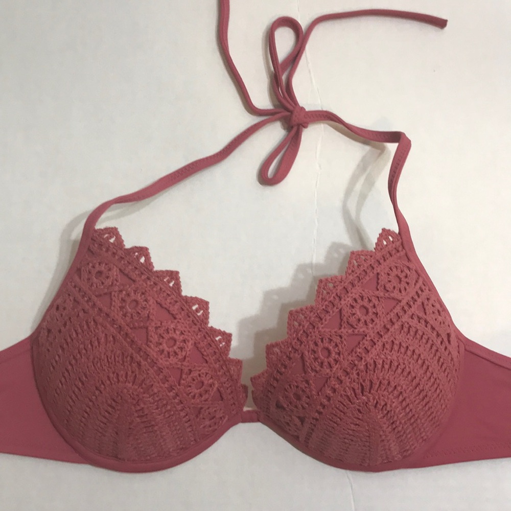 Shade and Shore Mauve Push Up Bikini Top